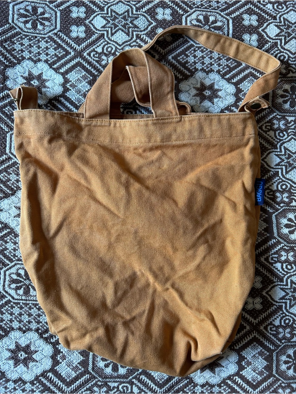 BAGGU Rust Horizontal Classic Shoulder Duck Bag 100% Recycled Cotton